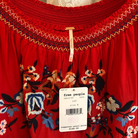 FREE PEOPLE * NWT Sunbeam Embroidered Mini Dress - Picture 3 of 5